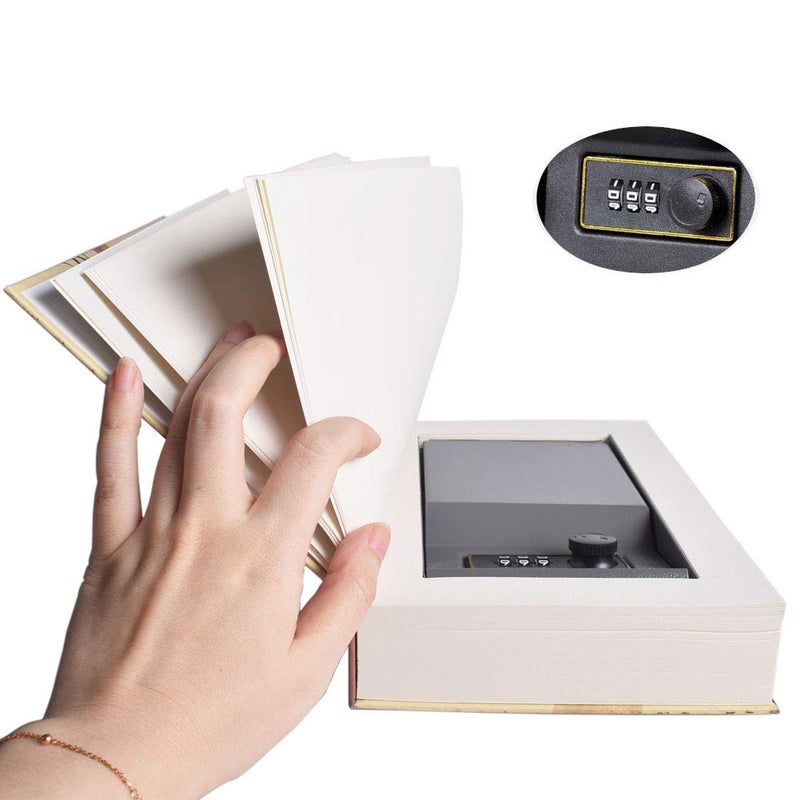 EIOUMAX Real Pages Diversion Book Safe with Combination Lock,Hollowed Out Book Anti-Theft Safe -Alice in Wonderlandï¼ˆFull Sizeï¼‰ - Image 3